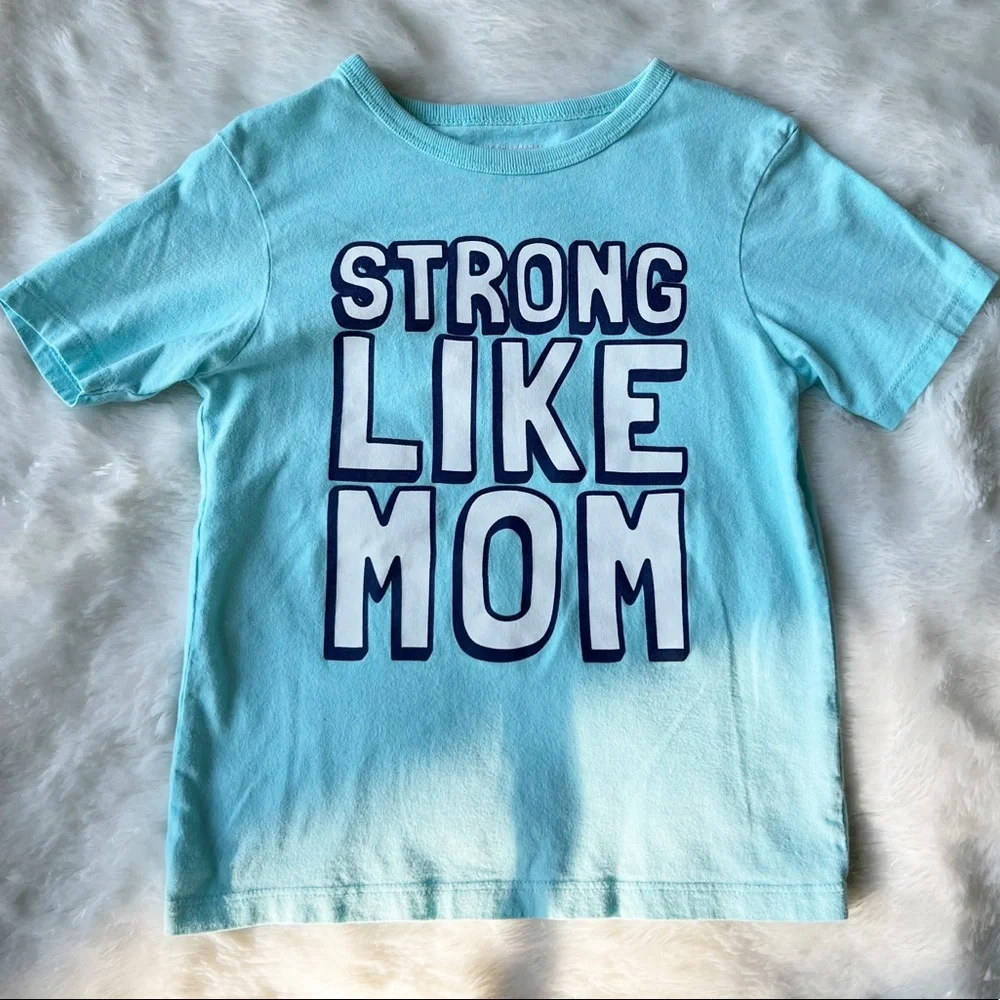 The Children’s Place Strong Like Mom Short Sleeve Graphic T-Shirt Girls Sz 4T